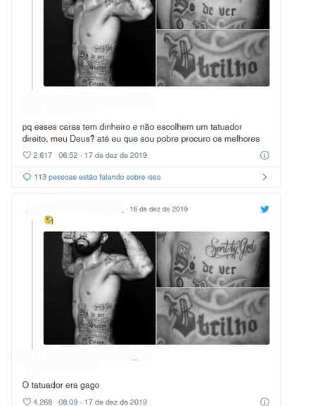 Fãs se surpreendem com erro em tatuagem de Gabigol e detonam (Foto: Instagram) Fãs se surpreendem com erro em tatuagem de Gabigol e detonam (Foto: Instagram)