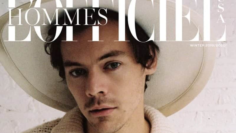 Harry Styles para a capa da revista L’Officiel dos Estados Unidos (Foto: Reprodução) Harry Styles para a capa da revista L’Officiel dos Estados Unidos (Foto: Reprodução)
