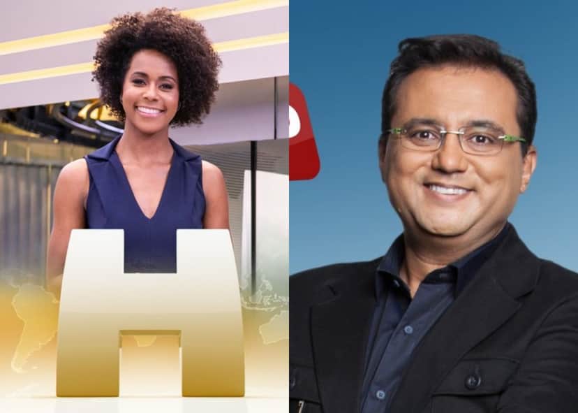 Maju Coutinho e Geraldo Luís. Foto: Reprodução Audiência Audiências Maju Coutinho e Geraldo Luís. Foto: Reprodução Audiência Audiências