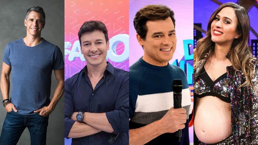 Márcio Garcia, Rodrigo Faro, Celso Portiolli e Tatá Werneck (Foto: Divulgação/Globo/Record/SBT/Multishow) Márcio Garcia, Rodrigo Faro, Celso Portiolli e Tatá Werneck (Foto: Divulgação/Globo/Record/SBT/Multishow)