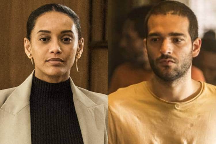 Vitória e Sandro em cena da novela Amor de Mãe (Foto: Reprodução) Vitória e Sandro em cena da novela Amor de Mãe (Foto: Reprodução)