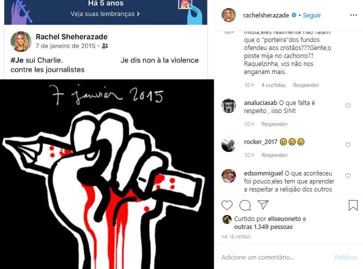 Rachel falou sobre o ataque que o Portal dos Fundos sofreu no final do ano (Foto: Reprodução/Instagram) Rachel falou sobre o ataque que o Portal dos Fundos sofreu no final do ano (Foto: Reprodução/Instagram)