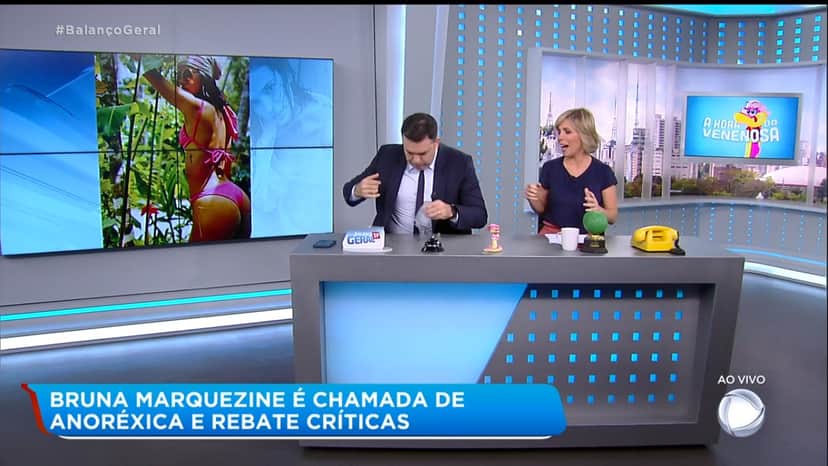 O apresentador Matheus Furlan e a jornalista Keila Jimenez (Imagem: Reprodução) O apresentador Matheus Furlan e a jornalista Keila Jimenez (Imagem: Reprodução)