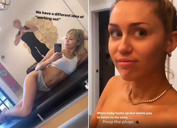 Miley Cyrus exibindo seu corpão e aparecendo sem sutiã (Foto: Reprodução) Miley Cyrus exibindo seu corpão e aparecendo sem sutiã (Foto: Reprodução)