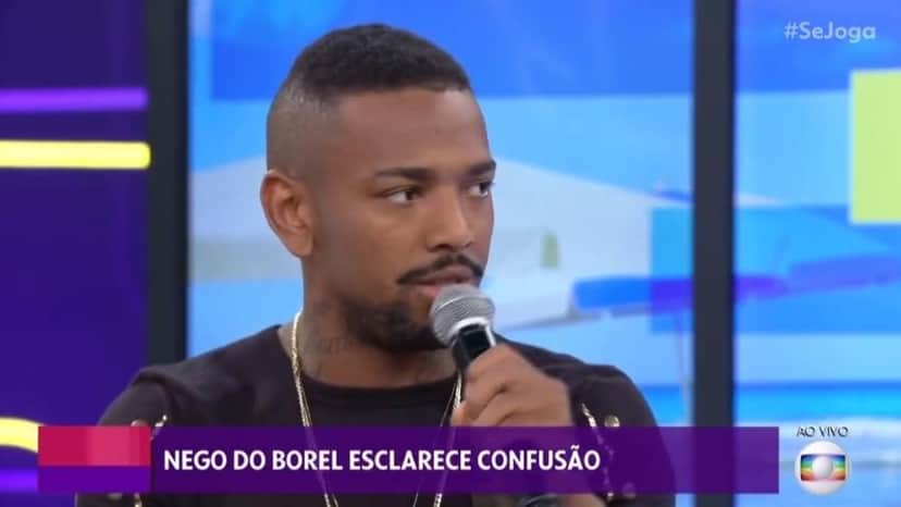 Nego do Borel esclarece confusão no programa Se Joga da TV Globo (Foto: Reprodução) Nego do Borel esclarece confusão no programa Se Joga da TV Globo (Foto: Reprodução)