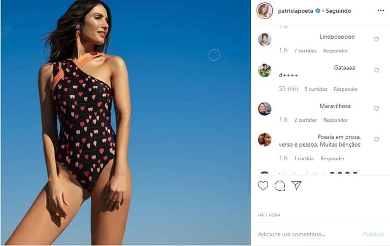 Patricia Poeta encanta com clique de maiô (Reprodução/Instagram) Patricia Poeta encanta com clique de maiô (Reprodução/Instagram)