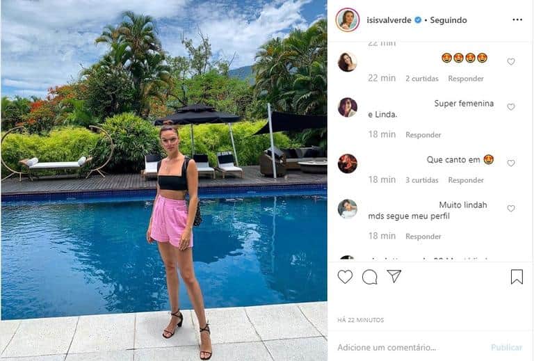 Isis Valverde curtindo momento de férias (Reprodução/Instagram) Isis Valverde curtindo momento de férias (Reprodução/Instagram)
