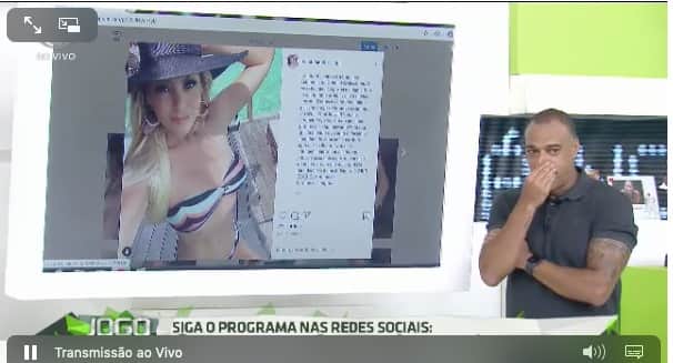 Renata Fan posta foto de biquíni após Denílson, jogadores do Internacional e torcedores fazerem campanha. Foto: Reprodução Renata Fan posta foto de biquíni após Denílson, jogadores do Internacional e torcedores fazerem campanha. Foto: Reprodução