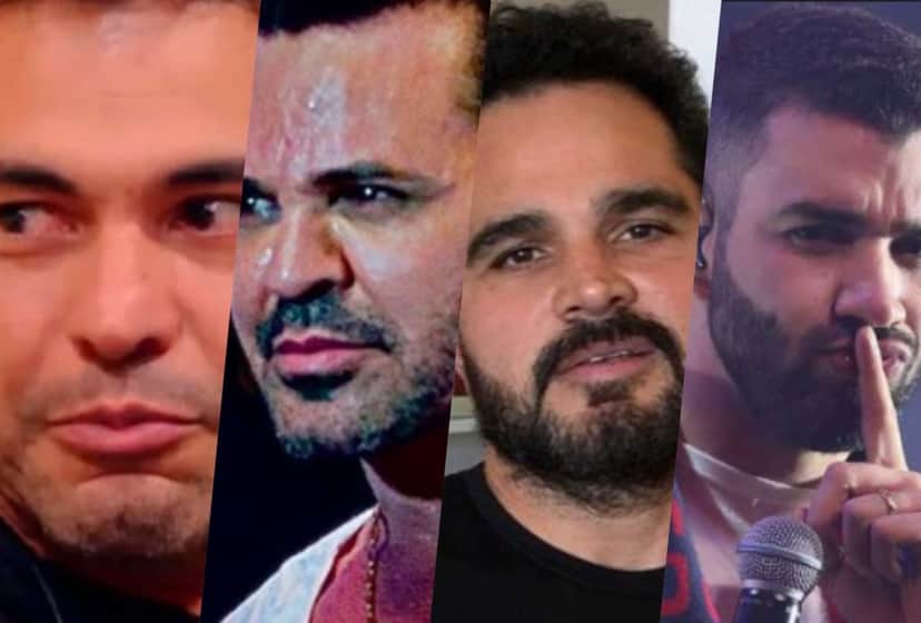Zezé Di Camargo, Eduardo Costa, Luciano Camargo e Gusttavo Lima tiveram previsões feitas por sensitiva (Foto montagem: TV Foco Zezé Di Camargo, Eduardo Costa, Luciano Camargo e Gusttavo Lima tiveram previsões feitas por sensitiva (Foto montagem: TV Foco