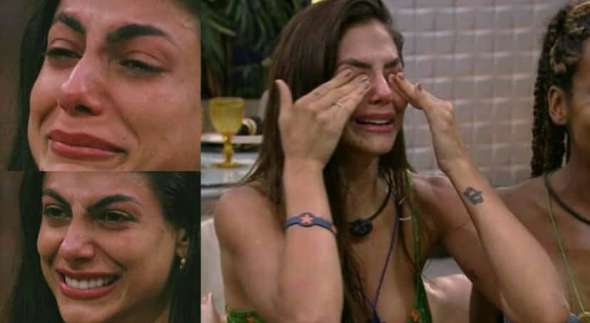 Mari Gonzalez chora muito ao receber mensagens de familiares e do marido no BBB 20 (Foto: Reprodução/Montagem) Mari Gonzalez chora muito ao receber mensagens de familiares e do marido no BBB 20 (Foto: Reprodução/Montagem)