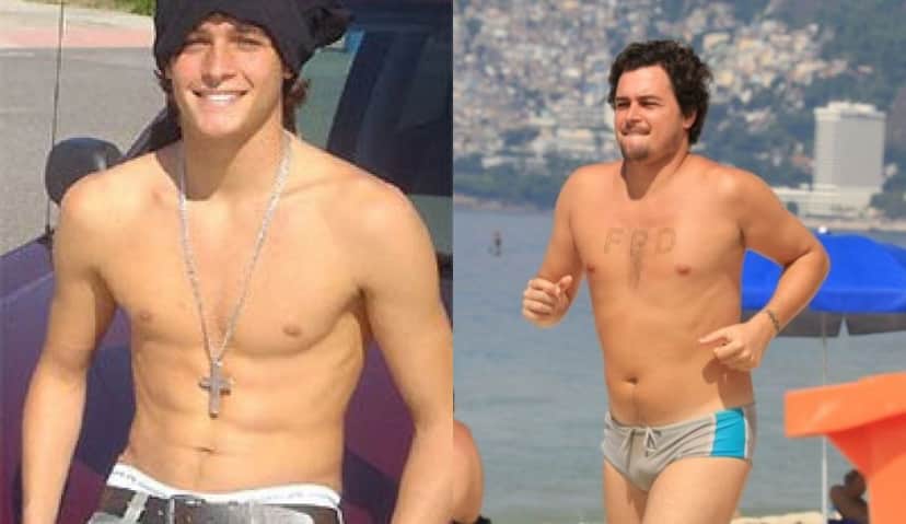 Antes e depois do Felipe Dylon (Foto: Montagem/TV Foco) Antes e depois do Felipe Dylon (Foto: Montagem/TV Foco)