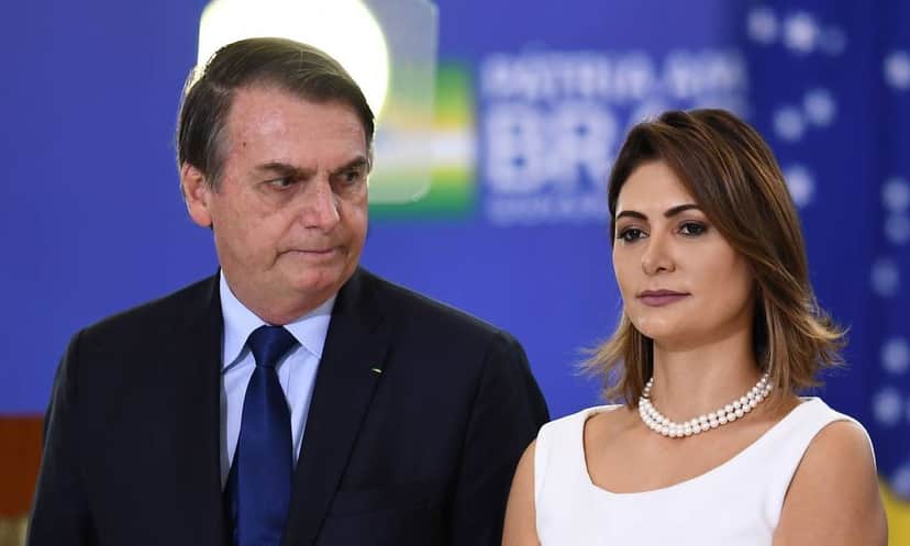 Jair Bolsonaro se declarou para Michelle em evento (Foto: Reprodução) Jair Bolsonaro se declarou para Michelle em evento (Foto: Reprodução)