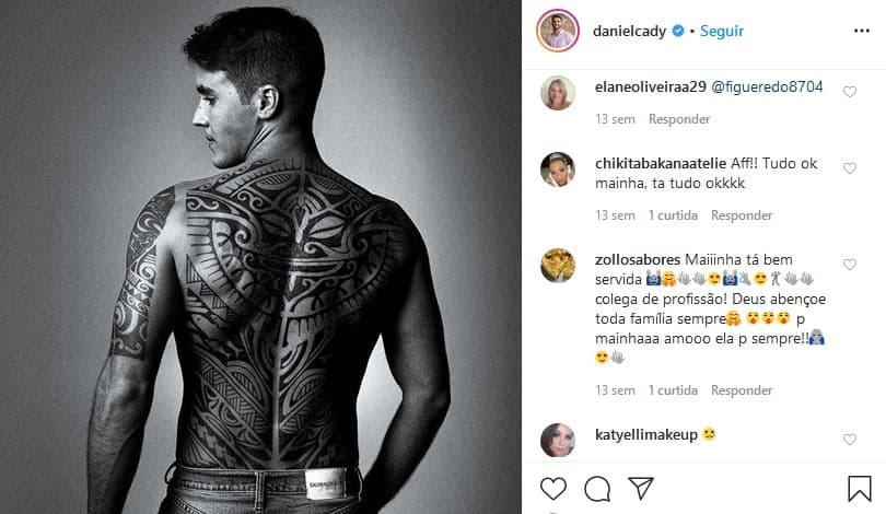 Daniel Cady: Marido de Ivete Sangalo exibindo a sua gigantesca tatuagem nas costas (Foto: Reprodução) Daniel Cady: Marido de Ivete Sangalo exibindo a sua gigantesca tatuagem nas costas (Foto: Reprodução)
