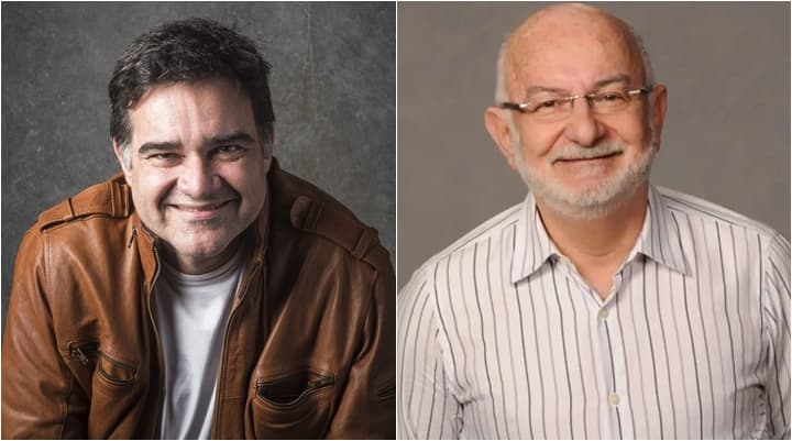 Sergio Valente e Silvio de Abreu tinham ideias diferentes sobre novelas na Globo. (Foto: Montagem/Divulgação) Sergio Valente e Silvio de Abreu tinham ideias diferentes sobre novelas na Globo. (Foto: Montagem/Divulgação)