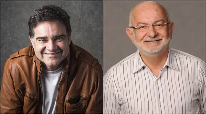 Sergio Valente e Silvio de Abreu tinham ideias diferentes sobre novelas na Globo. (Foto: Montagem/Divulgação) Sergio Valente e Silvio de Abreu tinham ideias diferentes sobre novelas na Globo. (Foto: Montagem/Divulgação)