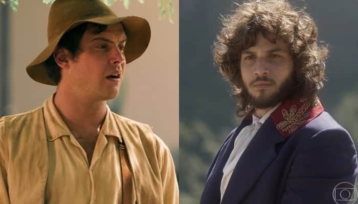 Sergio Guizé (Candinho) em Eta Mundo Bom e Chay Suede (Joaquim) em Novo Mundo; queda de audiência mostra erro da Globo (Foto: Reprodução/Globo) Sergio Guizé (Candinho) em Eta Mundo Bom e Chay Suede (Joaquim) em Novo Mundo; queda de audiência mostra erro da Globo (Foto: Reprodução/Globo)
