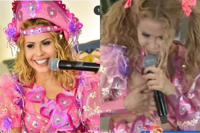 A roupa traiu Joelma durante live A roupa traiu Joelma durante live