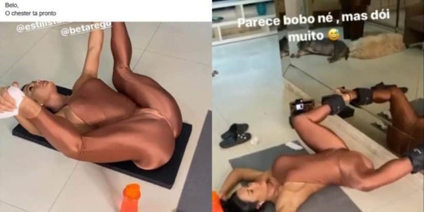 Gracyanne Barbosa chama atenção por seus movimentos realizados durante exercícios físicos (Montagem: TV Foco) Gracyanne Barbosa chama atenção por seus movimentos realizados durante exercícios físicos (Montagem: TV Foco)