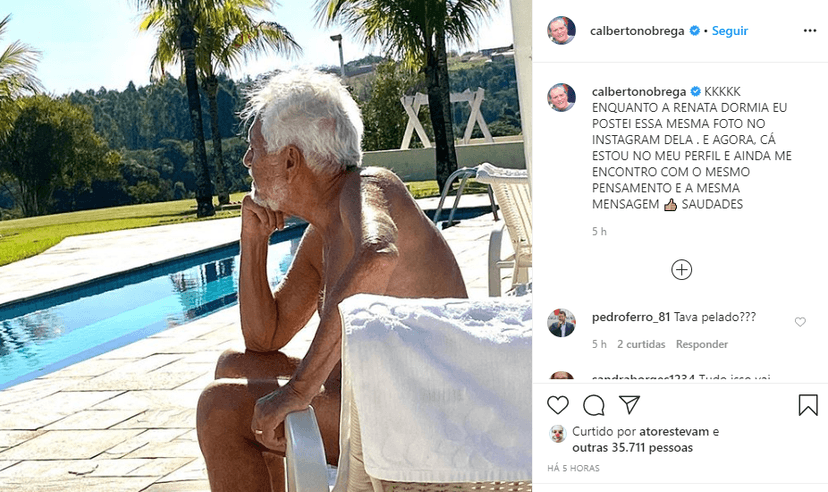 Carlos Alberto repostou a mesma foto em seu Instagram Carlos Alberto repostou a mesma foto em seu Instagram