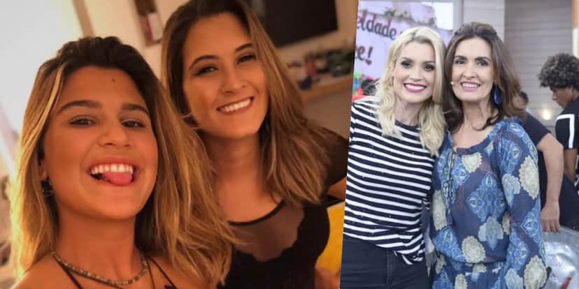 Filhas de Fátima Bernardes e Flavia Alessandra, Giulia e Bia Bonemer se gostam bastante (Foto montagem) Filhas de Fátima Bernardes e Flavia Alessandra, Giulia e Bia Bonemer se gostam bastante (Foto montagem)