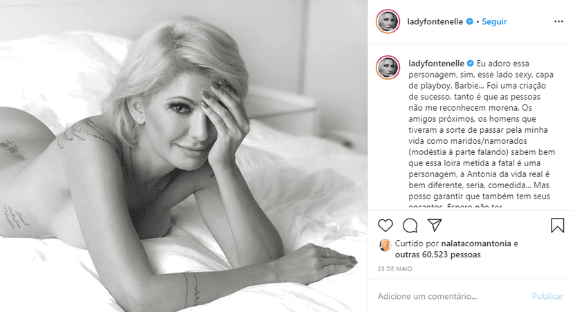 Apresentadora posou nua em cima da cama (Foto: Reprodução/ Instagram) Apresentadora posou nua em cima da cama (Foto: Reprodução/ Instagram)