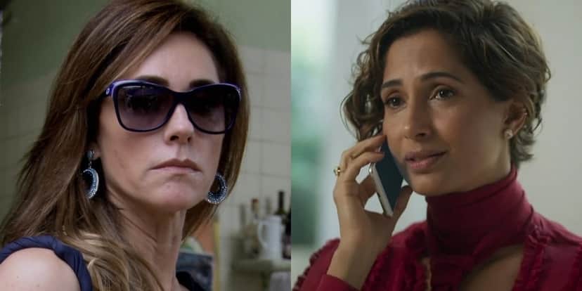 Christiane Torloni (Tereza Cristina) em Fina Estampa e Camila Pitanga (Olga) em Aruanas; série desabou audiência da Globo (Foto: Reprodução/Globo/Montagem) Christiane Torloni (Tereza Cristina) em Fina Estampa e Camila Pitanga (Olga) em Aruanas; série desabou audiência da Globo (Foto: Reprodução/Globo/Montagem)