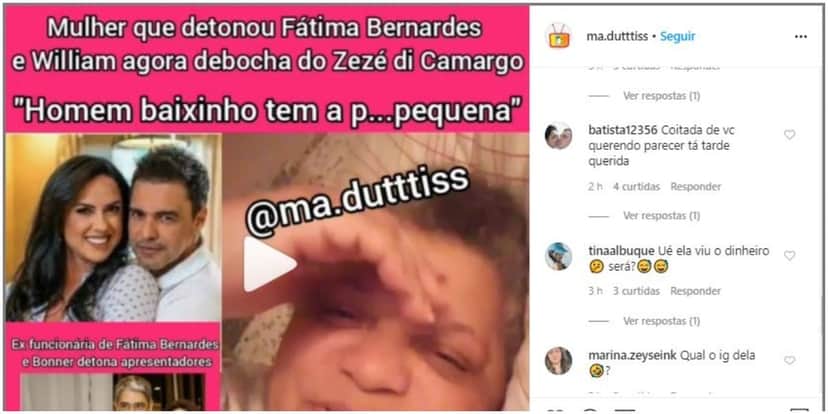 Mulher detona Zezé Di Camargo (Foto: Reprodução) Mulher detona Zezé Di Camargo (Foto: Reprodução)