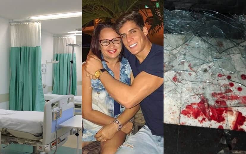 Tiago Ramos está no hospital após briga acabar em vidro e sangue (Foto: Montagem TV Foco) Tiago Ramos está no hospital após briga acabar em vidro e sangue (Foto: Montagem TV Foco)