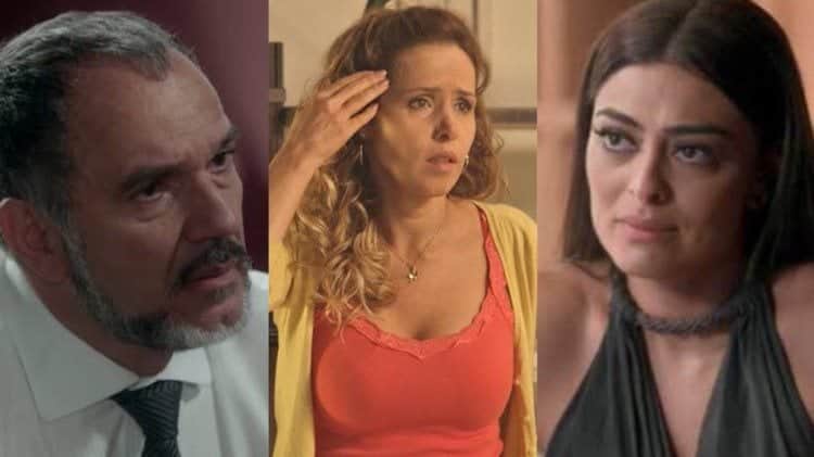Totalmente Demais, Germano desconfia de Gilda e pede ajuda de Carolina (Montagem: TV Foco) Totalmente Demais, Germano desconfia de Gilda e pede ajuda de Carolina (Montagem: TV Foco)