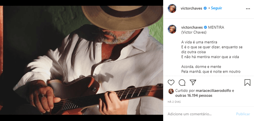Victor Chaves fez textão após revelar tentativa de suicídio (Foto: Reprodução/ Instagram) Victor Chaves fez textão após revelar tentativa de suicídio (Foto: Reprodução/ Instagram)