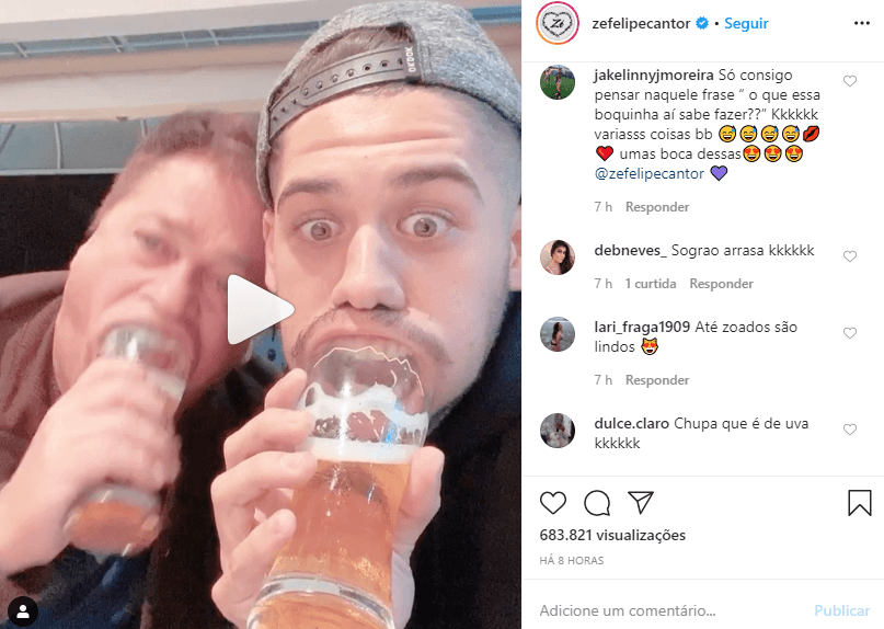 Pai e filho surgiram em vídeo polêmico (Foto: Reprodução/ Instagram) Pai e filho surgiram em vídeo polêmico (Foto: Reprodução/ Instagram)