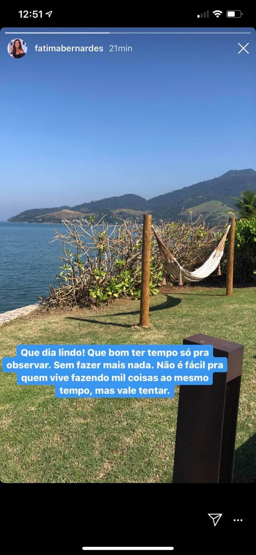 Fátima Bernardes fez desabafo nas redes sociais (Foto: Reprodução/Instagram) Fátima Bernardes fez desabafo nas redes sociais (Foto: Reprodução/Instagram)