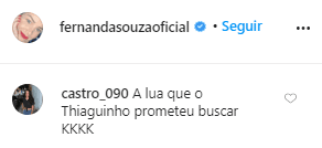 Comentário post Fernanda Souza Comentário post Fernanda Souza
