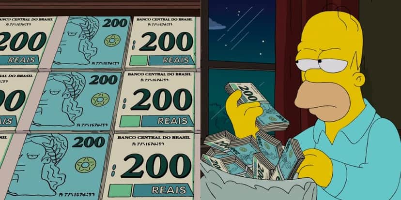 Os Simpsons "previu" nota de 200 reais. (Foto: Reprodução) Os Simpsons "previu" nota de 200 reais. (Foto: Reprodução)