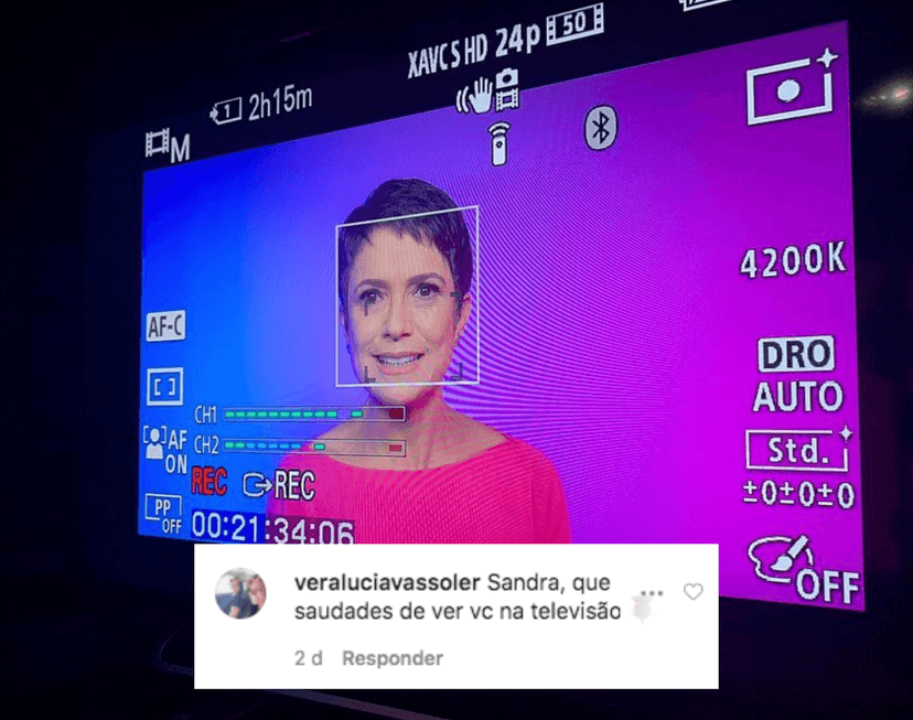 Seguidora comenta foto no Instagram de Sandra Annenberg (Foto: Montagem) Seguidora comenta foto no Instagram de Sandra Annenberg (Foto: Montagem)