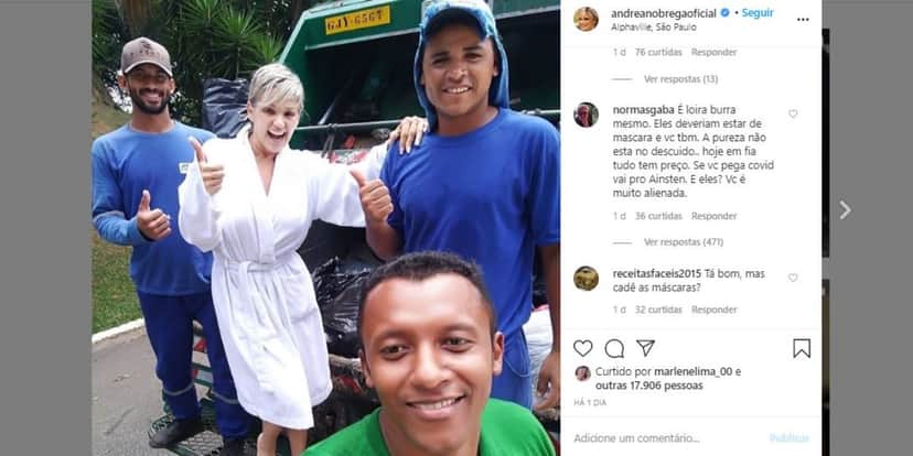 Andréa Nóbrega foi criticada por foto (Foto: Reprodução/Instagram) Andréa Nóbrega foi criticada por foto (Foto: Reprodução/Instagram)