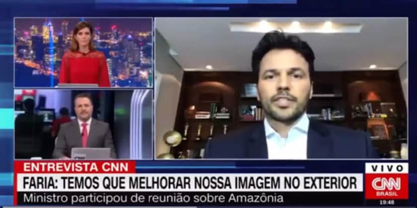Fábio Faria foi criticado após erro em entrevista (Foto: Reprodução/CNN Brasil) Fábio Faria foi criticado após erro em entrevista (Foto: Reprodução/CNN Brasil)