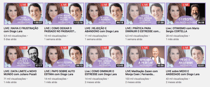 Vídeos no canal de Fernanda Souza (Foto: reprodução/Youtube) Vídeos no canal de Fernanda Souza (Foto: reprodução/Youtube)