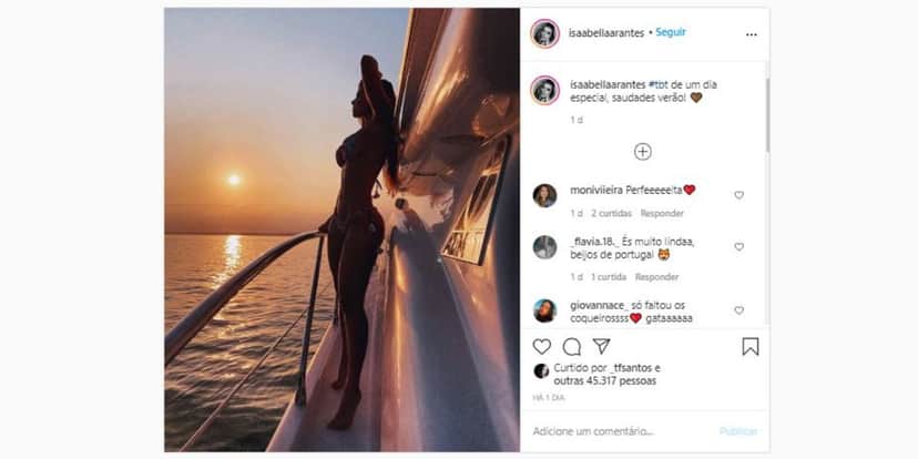 Isabella Arantes não menciona mais o ex (Foto: Reprodução/Instagram) Isabella Arantes não menciona mais o ex (Foto: Reprodução/Instagram)