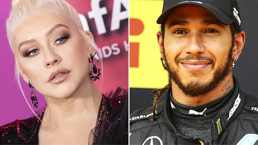 Lewis Hamilton revela parceria com Christina Aguilera (Foto: Reprodução) Lewis Hamilton revela parceria com Christina Aguilera (Foto: Reprodução)