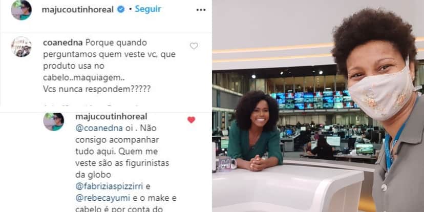 Maju Coutinho foi colocada contra a parede por uma internauta (Foto: Reprodução/Instagram) Maju Coutinho foi colocada contra a parede por uma internauta (Foto: Reprodução/Instagram)