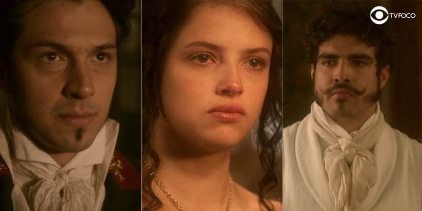 Domitila, Pedro e Chalaça em foto montagem do site TV Foco da novela Novo Mundo Domitila, Pedro e Chalaça em foto montagem do site TV Foco da novela Novo Mundo