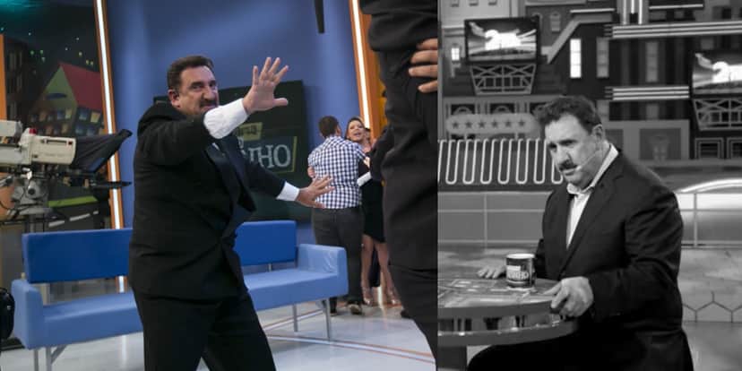 Ratinho foi golpeado em seu programa (Foto: Reprodução/SBT) Ratinho foi golpeado em seu programa (Foto: Reprodução/SBT)