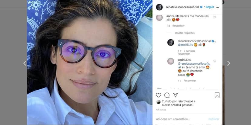 Renata Vasconcellos respondeu vários seguidores nas redes sociais (Foto: Reprodução/Instagram) Renata Vasconcellos respondeu vários seguidores nas redes sociais (Foto: Reprodução/Instagram)