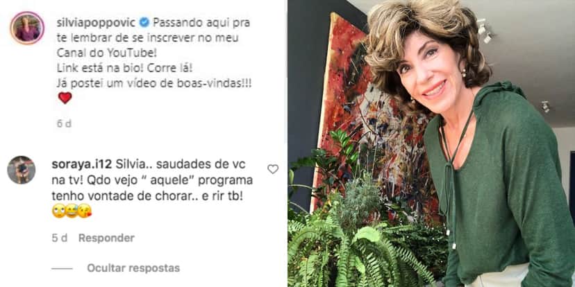Silvia Poppovic recebeu desabafo de fã (Foto: Reprodução/Instagram) Silvia Poppovic recebeu desabafo de fã (Foto: Reprodução/Instagram)