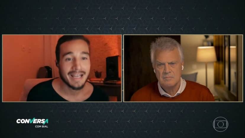 Em conversa com Bial, Tiago Iorc fala sobre seu afastamento (Foto: Reprodução) Em conversa com Bial, Tiago Iorc fala sobre seu afastamento (Foto: Reprodução)