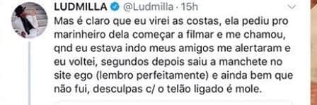 Tuíte feito por Ludmilla (Foto: Reprodução) Tuíte feito por Ludmilla (Foto: Reprodução)