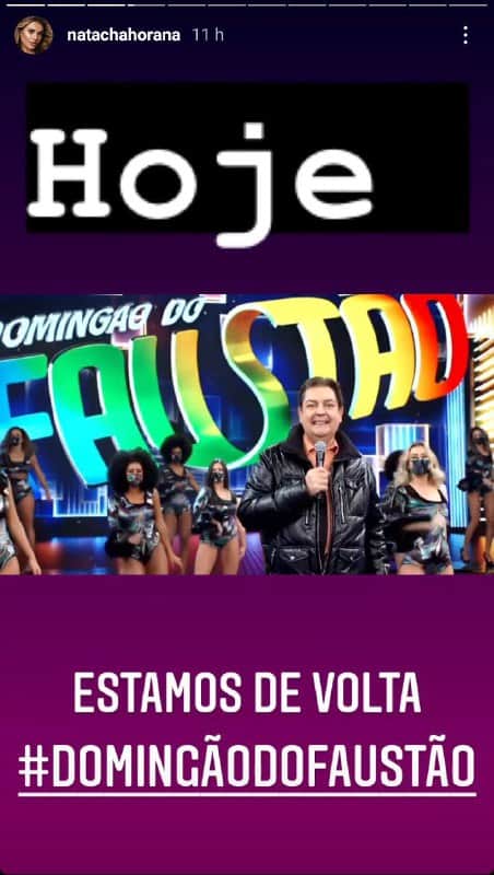 Natacha Honara surgiu comemorando retorno do programa Natacha Honara surgiu comemorando retorno do programa