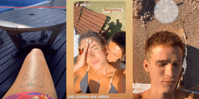 João Guilherme em Instagram Stories (Foto: Montagem) João Guilherme em Instagram Stories (Foto: Montagem)