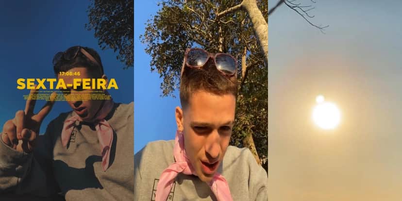 João Guilherme em vídeos no Instagram Stories (Foto: Montagem) João Guilherme em vídeos no Instagram Stories (Foto: Montagem)